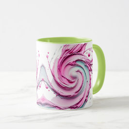 Tourbillon artistique abstrait aux nuances pastel. mugg