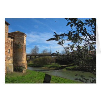 Tourelles och flodkort hälsningskort