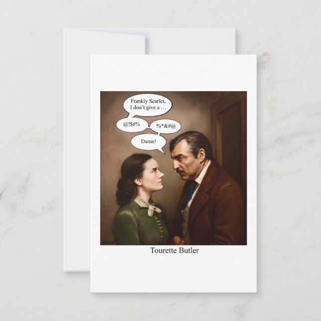 Tourette Butler Inbjudningar (Framsida)