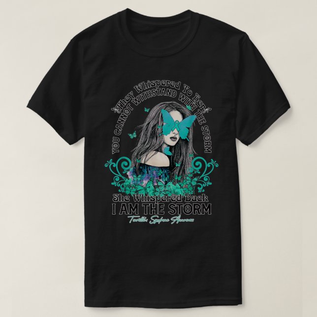 Tourette Syndrome Awareness är stormsmöret T Shirt (Design framsida)