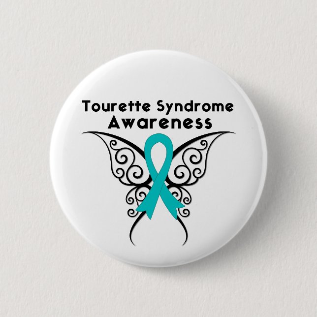 Tourette Syndrome Awareness Tattoo Butterfly Knapp (Framsida)