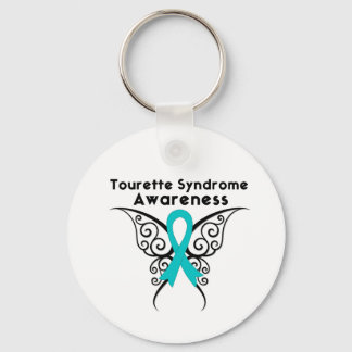 Tourette Syndrome Awareness Tattoo Butterfly Nyckelring