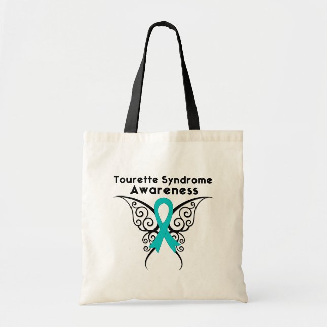 Tourette Syndrome Awareness Tattoo Butterfly Tygkasse (Framsidan)