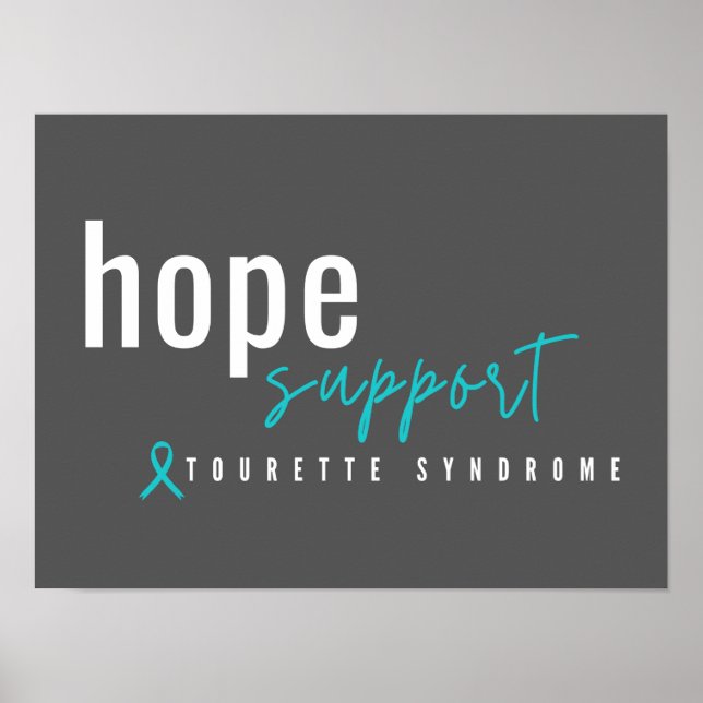 "Tourette syndrome", hoppstöd. Poster och skriva u (Framsidan)