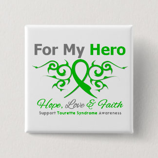 Tourette Syndrome Tribal Ribbon Hero Knapp
