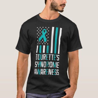 Tourette Syndrome US Flagga TS Warrior Survivor Zi T Shirt