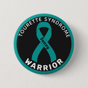 Tourette Syndrome Warrior Ribbon Black-knapp Knapp