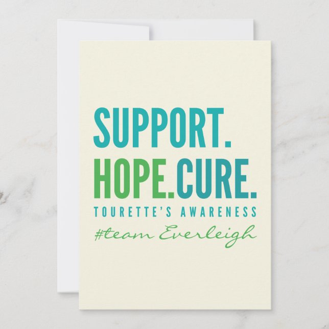 tourettes Anpassningsbar support Hoppbotemedel Inbjudningar (Framsida)