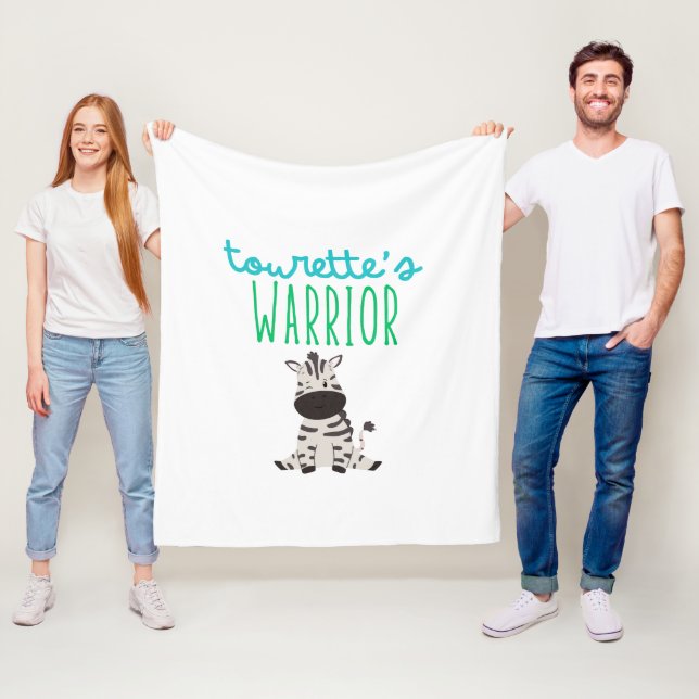 Tourettes krigare, söta Fleece Blanket-gåva (På plats)