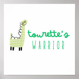Tourettes krigarmedvetande Söt Poster Signera