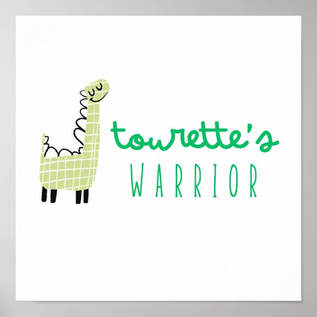 Tourettes krigarmedvetande Söt Poster Signera (Framsidan)