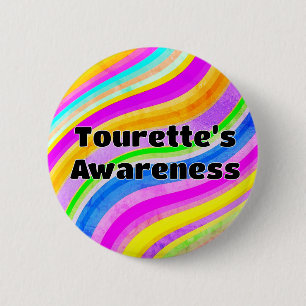 Tourettes-medvetandebadge – Abstrakt lugn virvel Knapp