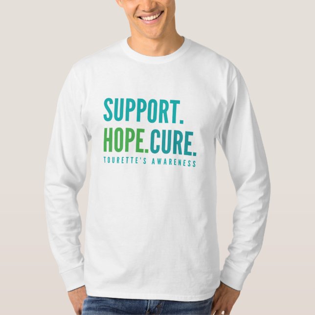 Tourette's support hope botat Long Sleased T-Shirt (Framsida)