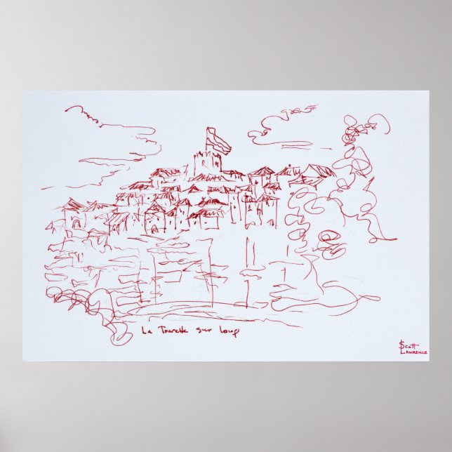 Tourettes sur Loup, Provence | Söder om Frankrike Poster (Framsidan)