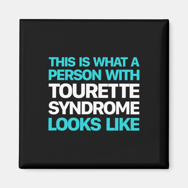 Tourettes syndrom medvetenhet Downs syndrom medvet Magnet (Framsidan)