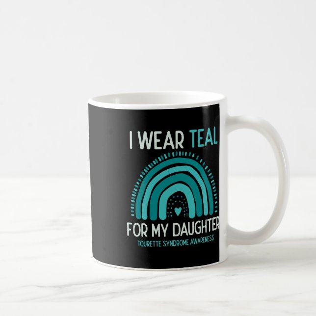Tourettes syndrom medvetenhet Jag bär teal för dot Kaffemugg (Höger)