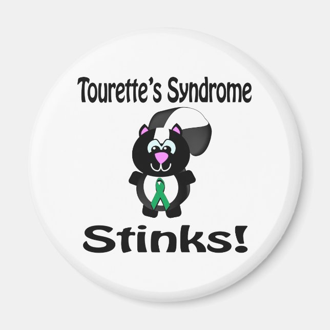 Tourettes Syndrom Stinker Skunk Medvetenhet Design Magnet (Framsidan)