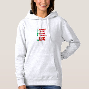 TOURISM ITALIA Women's Hooded Sweat T Shirt