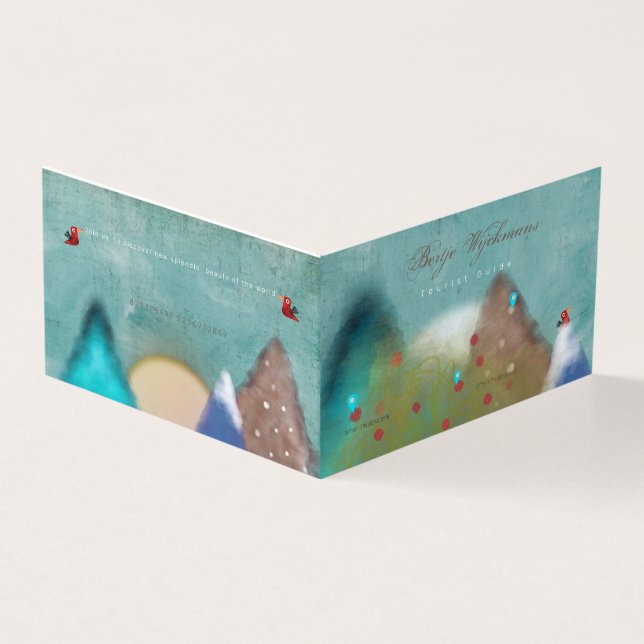 Tourist Guide Business Card Visitkort (Utsida)