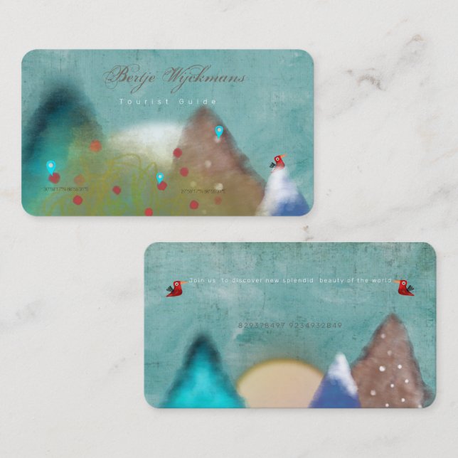 Tourist Guide Visitkort (Fram/baksida)