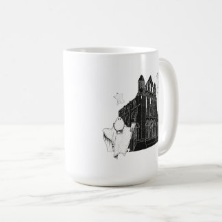 Tourist Spöken i Whitby Abbey Kaffemugg