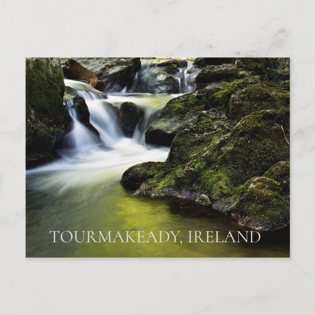 Tourmakady Ireland Waterfalls Vykort (Framsida)