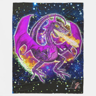 Tourmaline Cosmic Dragon Fleecefilt