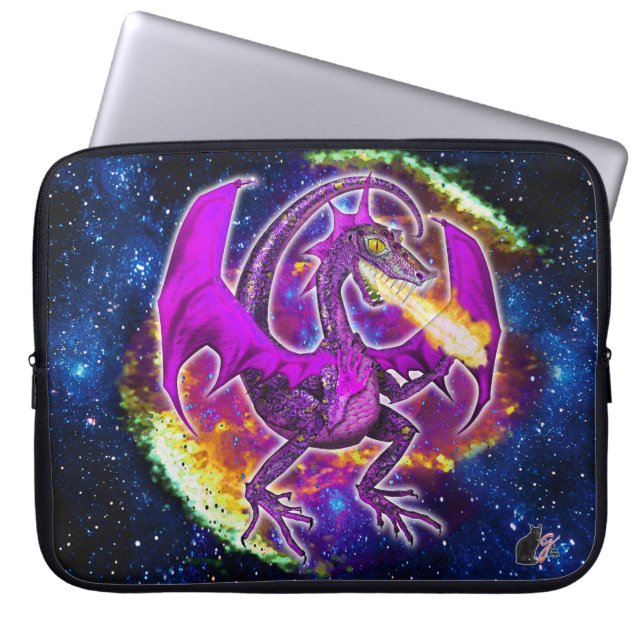 Tourmaline Cosmic Dragon Laptop sleeve (Framsidan)