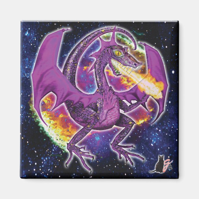 Tourmaline Cosmic Dragon Magnet (Framsidan)