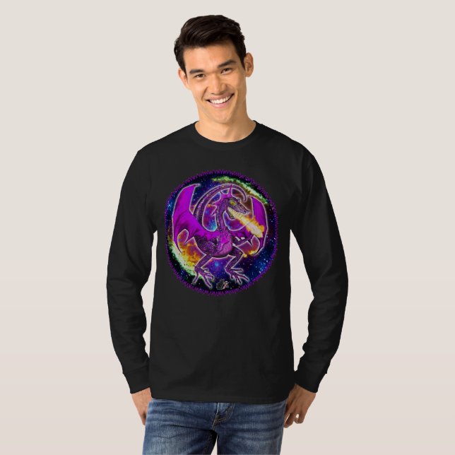 Tourmaline Cosmic Dragon T-Shirt (Hel framsida)