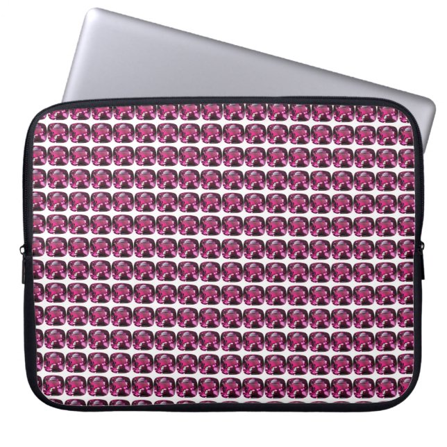 Tourmaline Gemstone Rosa Laptop Fodral (Framsidan)
