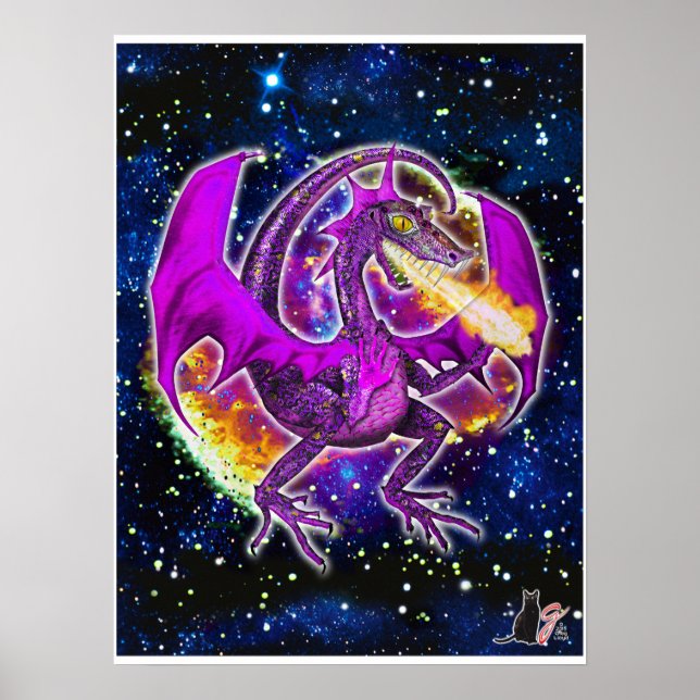 Tourmaline Kosmisk Drak Poster (Framsidan)