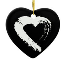 Tourmaline Måne Heart Car Ornament