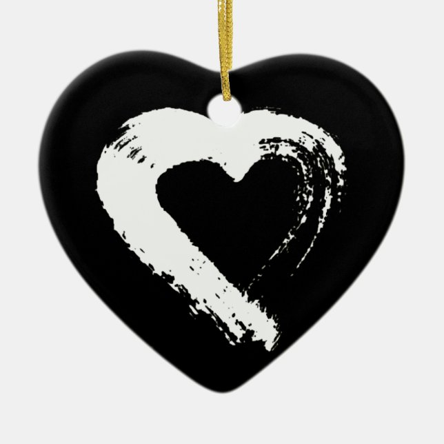 Tourmaline Måne Heart Car Ornament (Framsidan)