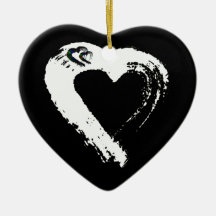 Tourmaline Måne Heart Car Ornament