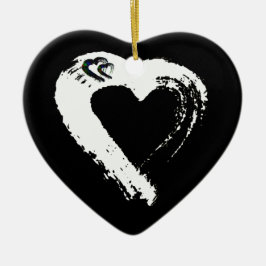 Tourmaline Måne Heart Car Ornament