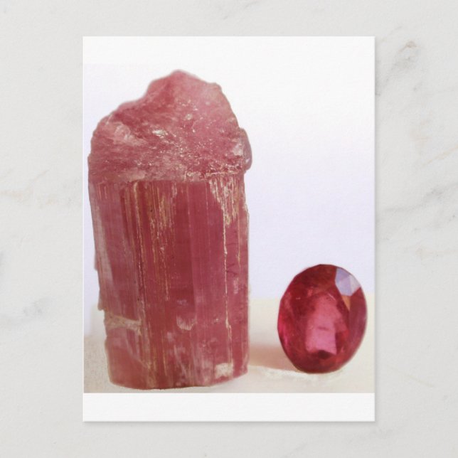 Tourmaline rubellite vykort (Framsida)