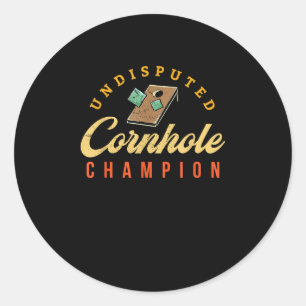 Tournament Win Cornhole Champ Runt Klistermärke