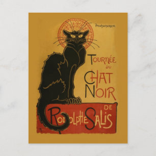 Tournee de Chat Noir Black Cat Vykort