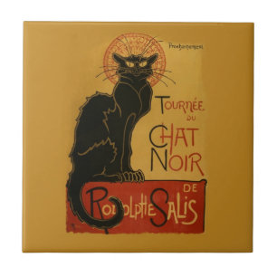 Tournee de Chatta Noir Black Cat Kakelplatta
