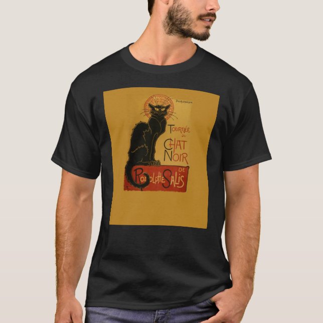 Tournee de Chatta Noir Black Cat Tee Shirt (Framsida)