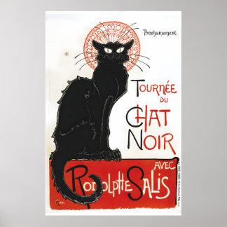 Tournee du Chat Noir 1896 Vintage Stil Katt Konst Poster