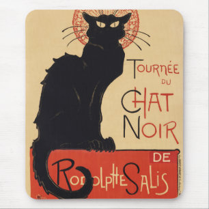 Tournee du Chat Noir Vintage svart katt Art Nouvea Musmatta