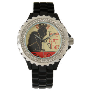 Tournée du Chatta Noir Art nouveau Armbandsur