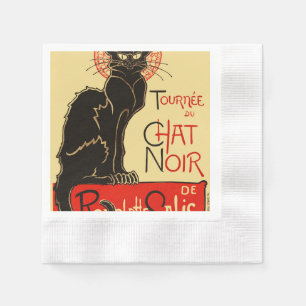 Tournée du Chatta Noir Art nouveau Pappersservett