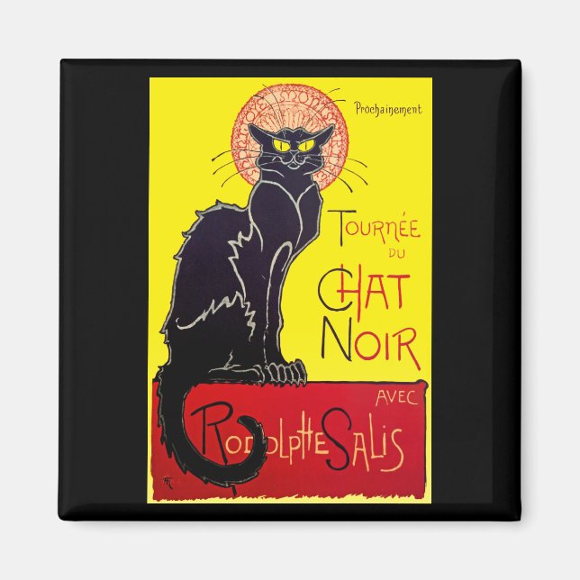 Tournee du Chatta Noir Cabaret Gift Magnet (Framsidan)