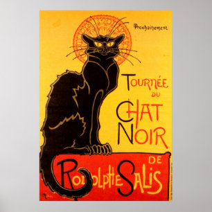 Tournee du Chatta Noir Cat Poster