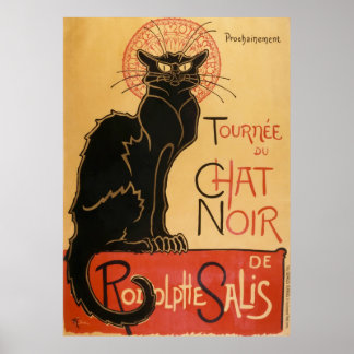 Tournee Du Chatta Noir (den svarta katten) Poster