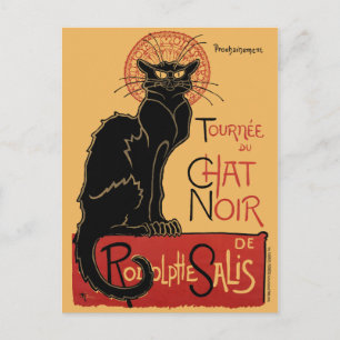 Tournée du Chatta Noir Frankrike Vintage affisch V Vykort
