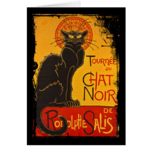 Tournee du Chatta Noir Hälsningskort